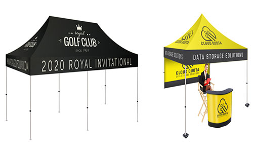 Custom printed portable tents and canopies