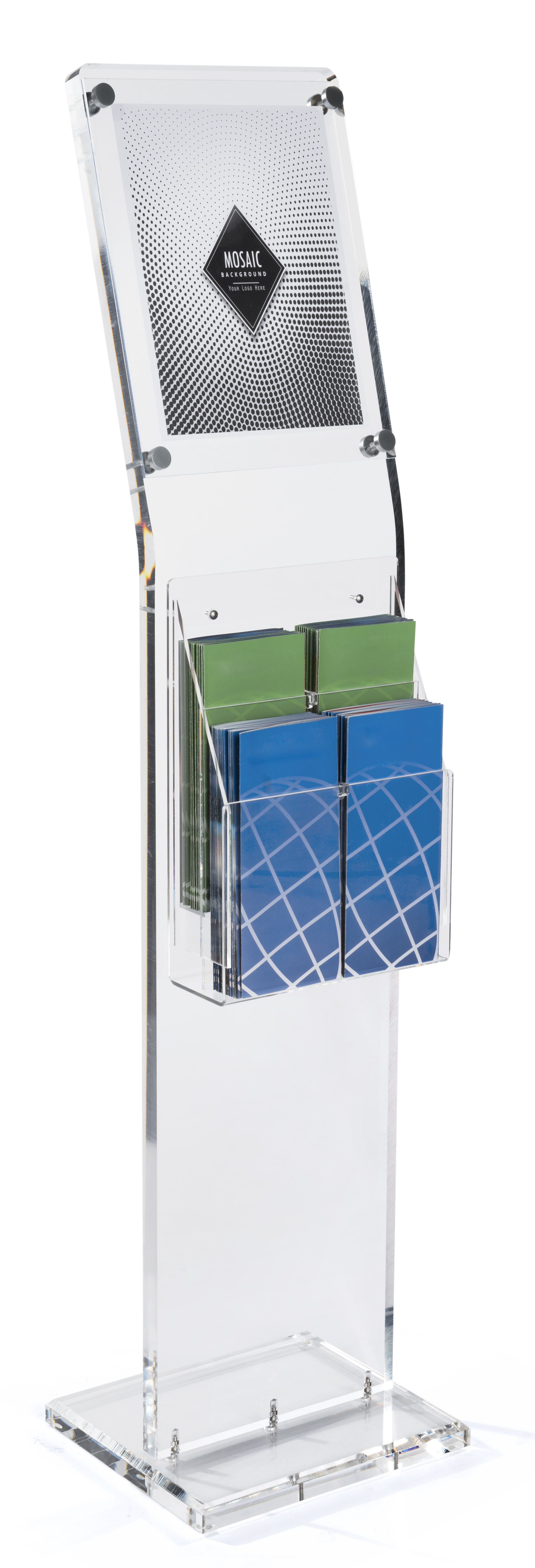Catalog Rack Clear Acrylic Stand w/ Sign Frame Displays2Go