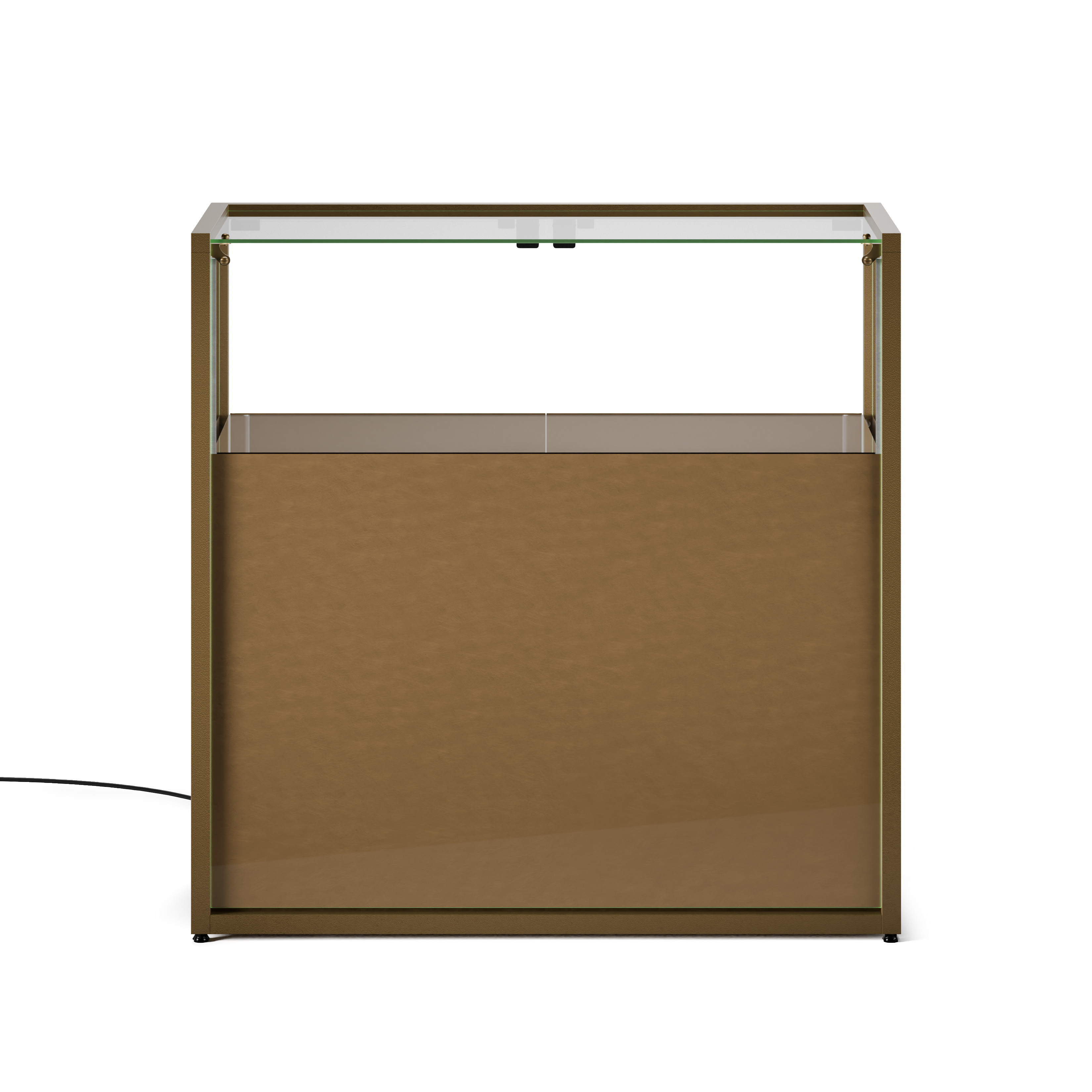 37"w Tempered Glass Showcase, Storage Cabinet, Locking Doors - Image 2