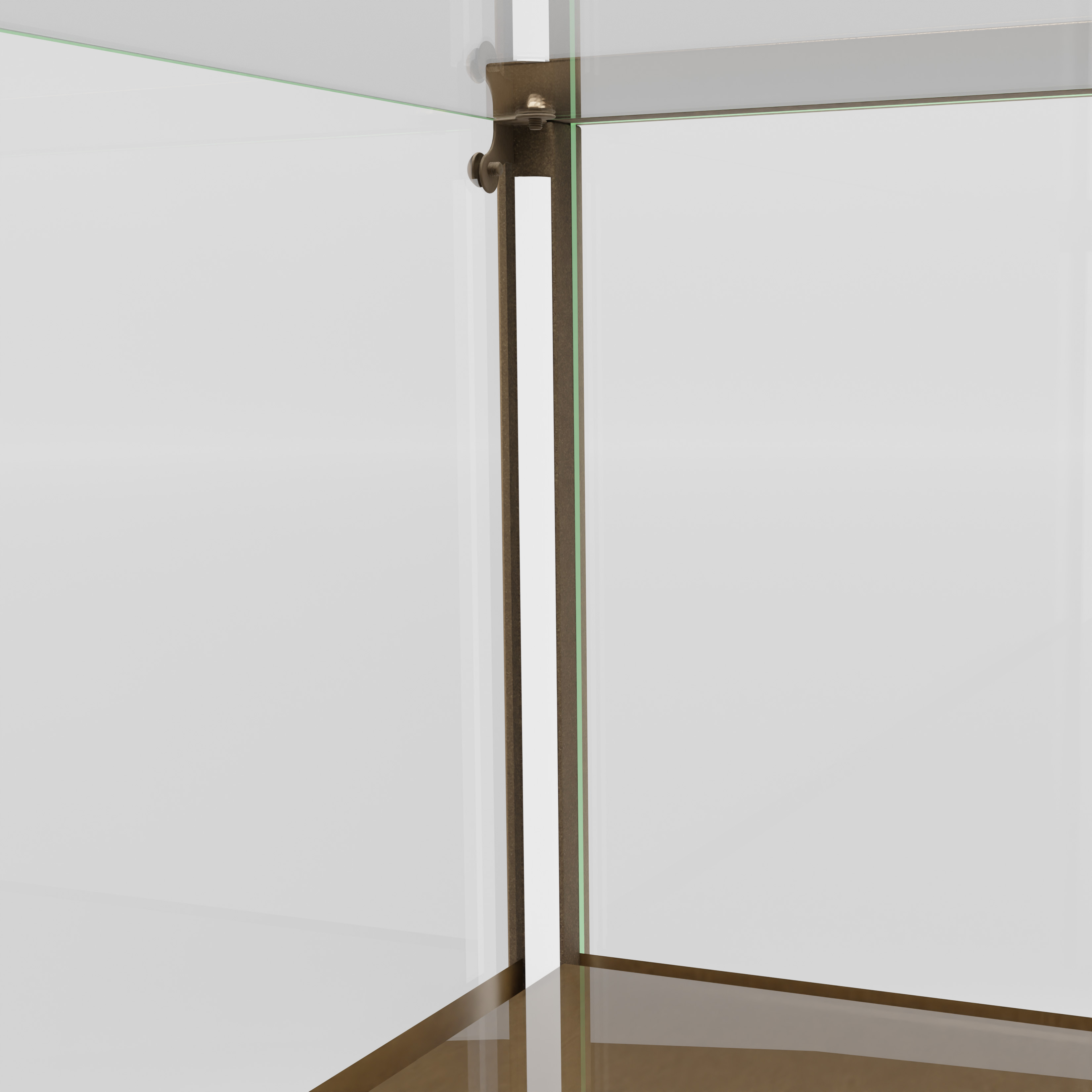 37"w Tempered Glass Showcase, Storage Cabinet, Locking Doors - Image 7
