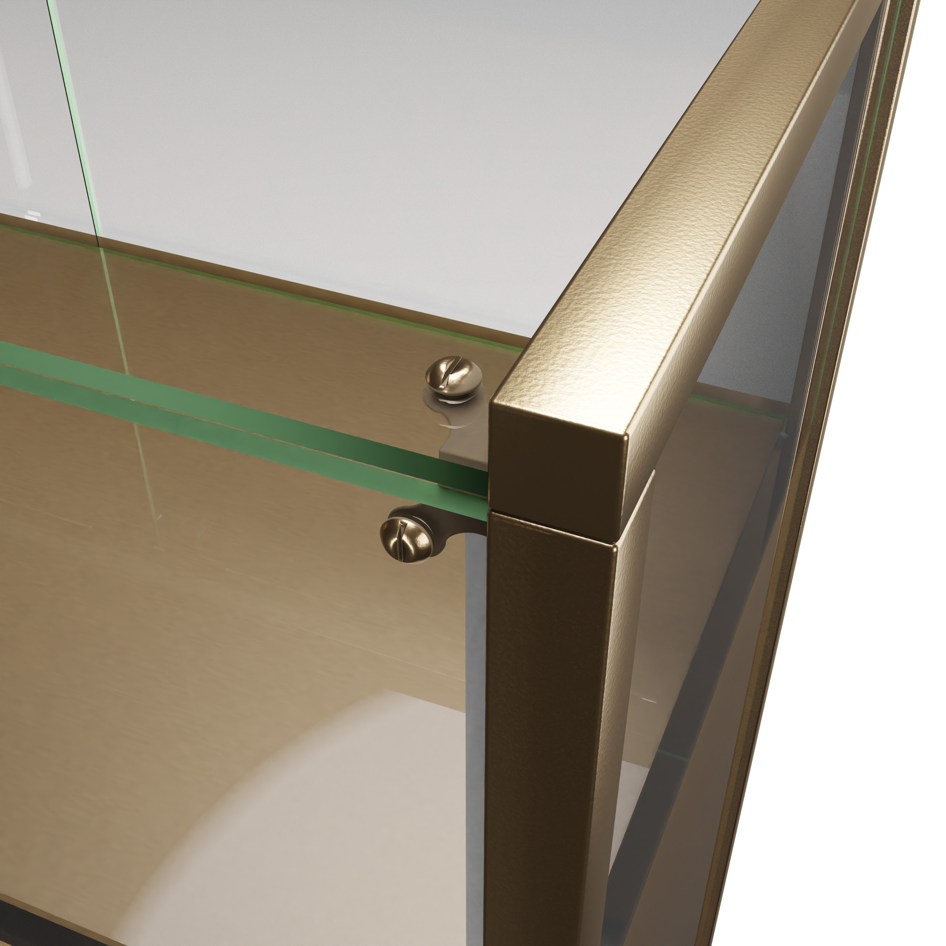 37"w Tempered Glass Showcase, Storage Cabinet, Locking Doors - Image 4
