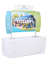 Trade show tabletop display with custom printing