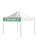 Canopy Tent Valance Banner on Tent