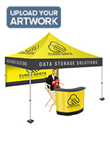 Outdoor tent and event counter kit with custom graphics