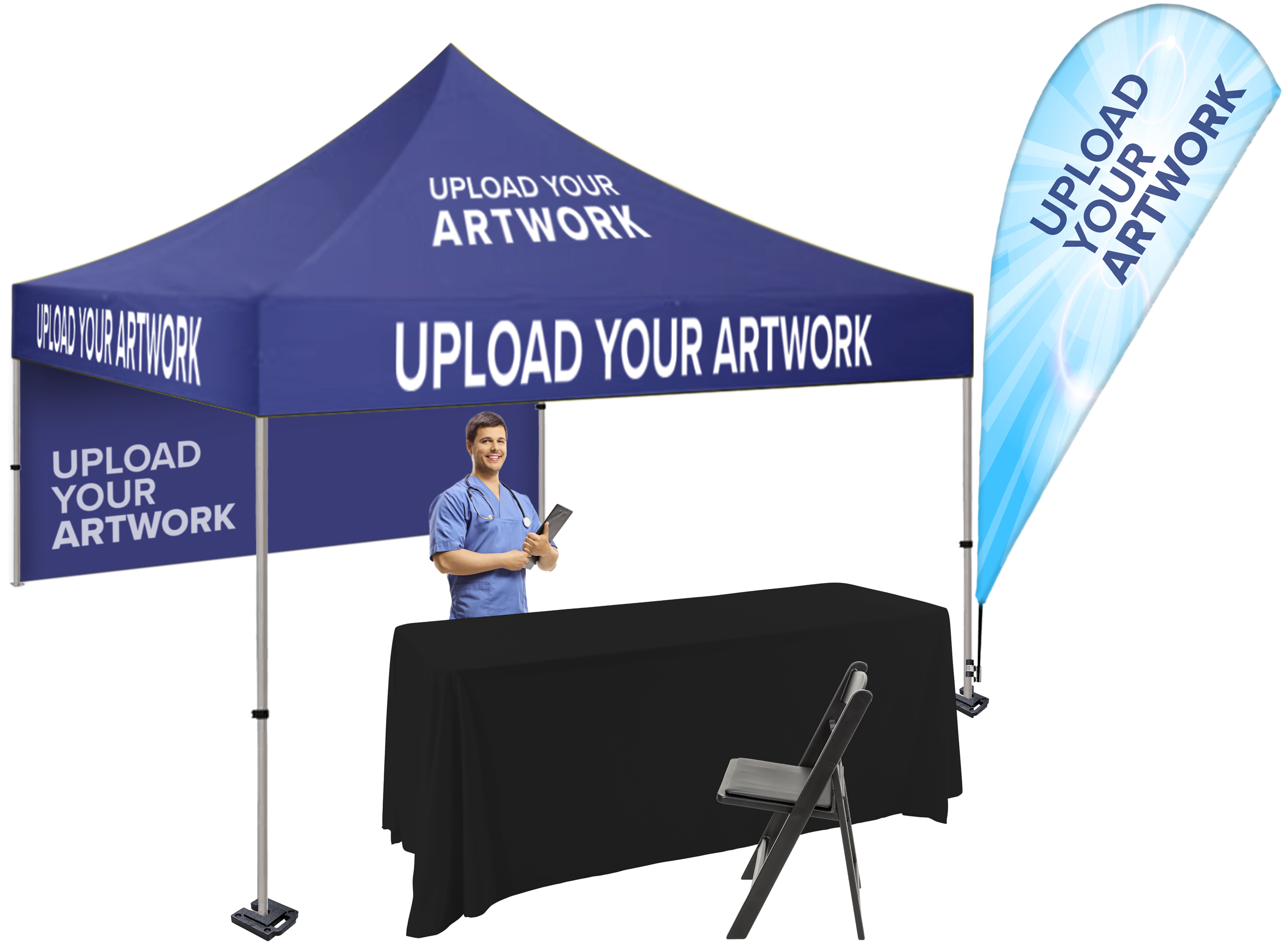 Advertising Canopy Tent and Table Kit | Custom UV Printing | Displays2Go