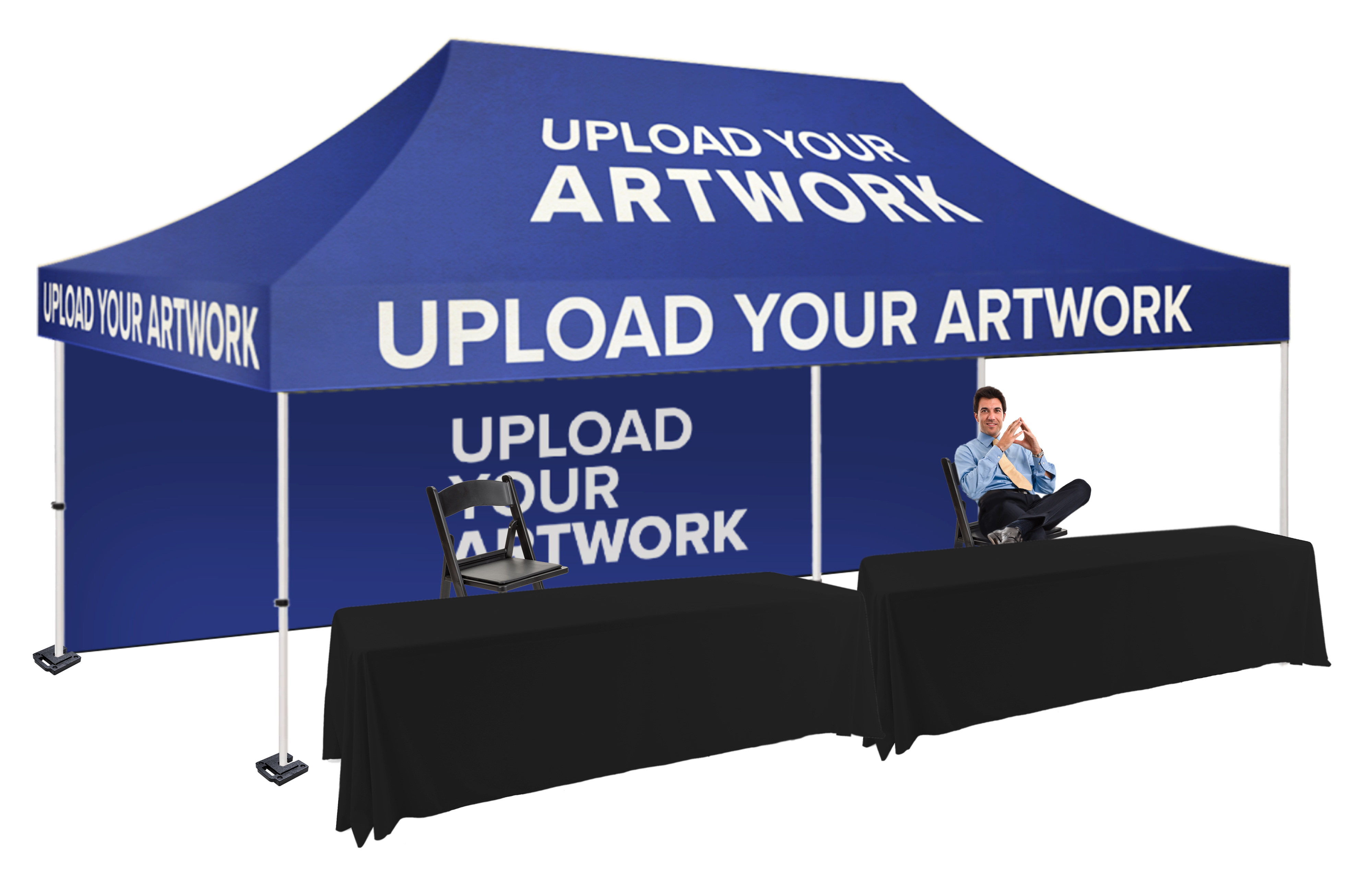 All-in-one Event Tent Display with Tables | Custom Printed Canopy ...