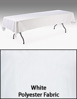8' White Table Cover