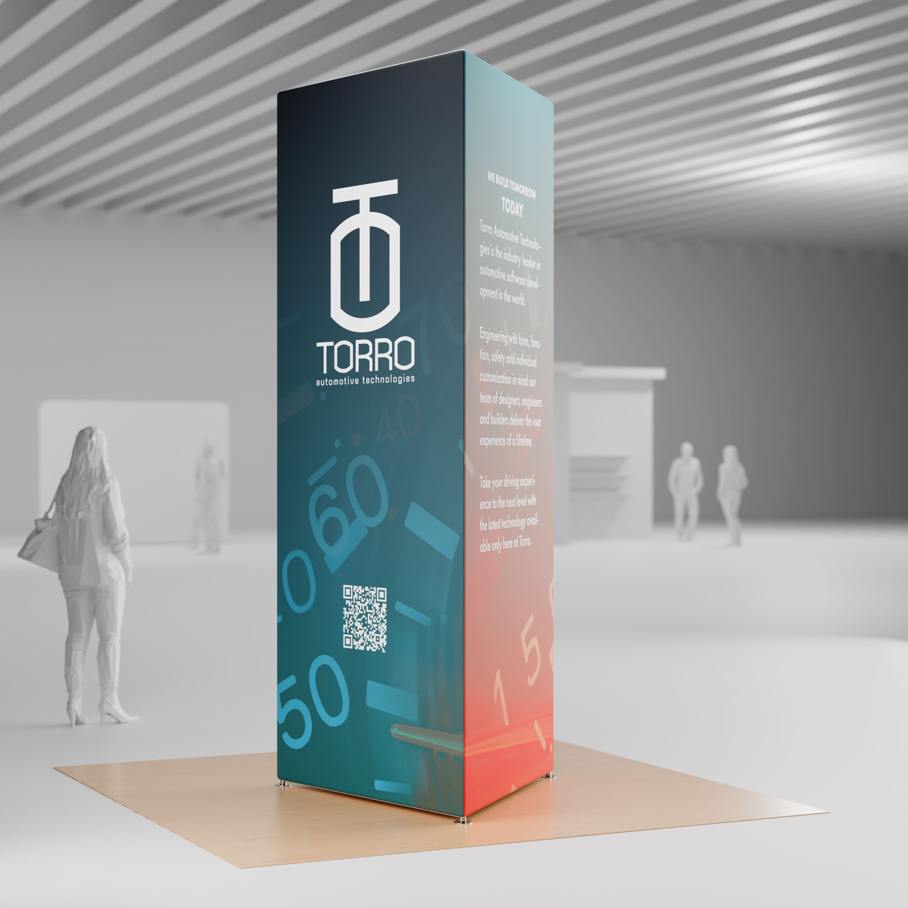 Trade Show Tower, 3-Sided Fabric Graphics, Custom Dye-Sublimated Printing, Portable - Image 5