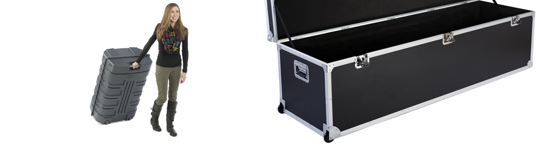 Trade show transport cases and rolling carts