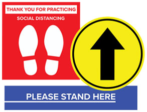 Social Distancing Floor Stickers