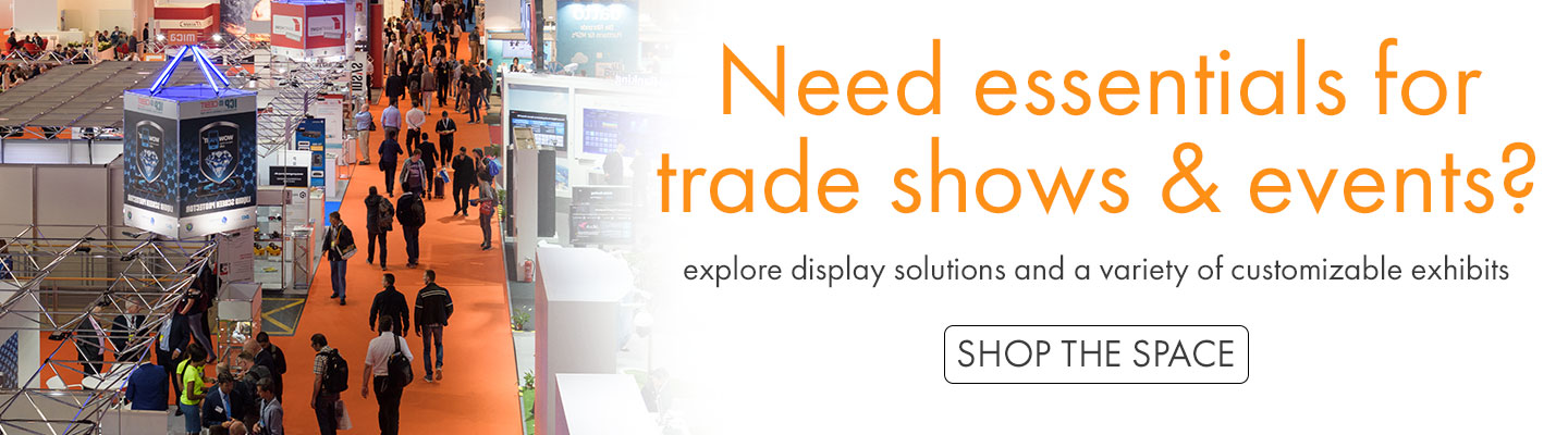 Trade show and event display fixtures and customizable exhibits