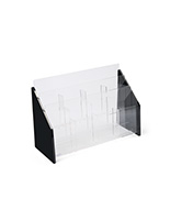 Leaflet holder with wide base