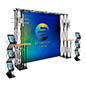 8 x 8 truss trade show display with dye sublimation printing 