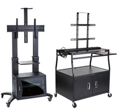 Audio Visual Carts with Flat Screen Mount