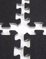 Trade show flooring with foam flooring
