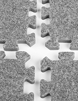 Trade show flooring with grey colored carpet colorway