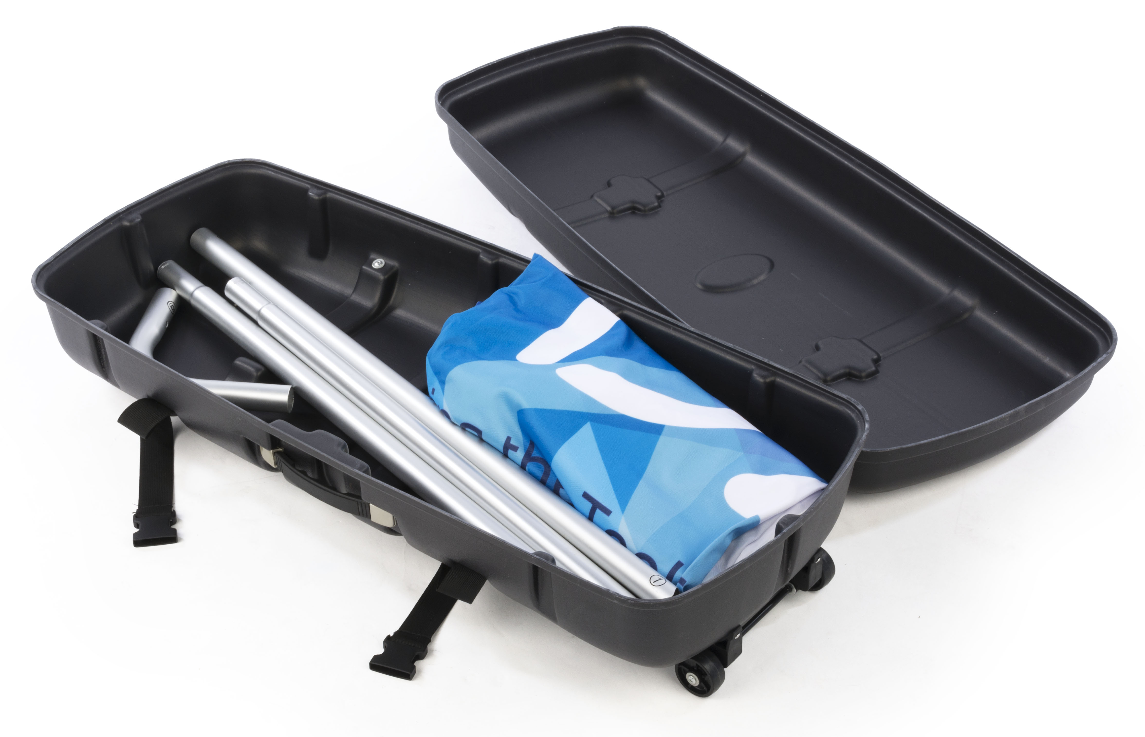 16.75 x 38.5 Case with Wheels for Trade Show Exhibits - Black - Image 2