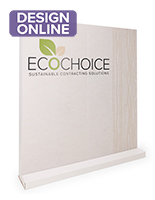 Eco-friendly booth backwall with online designer tool