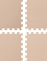 Interlocking foam flooring with sand colorway