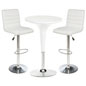 White Gas Lift Chair and Table Set for Restaurants or Conferences