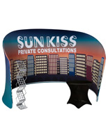 3 piece curved display booth divider wall kit