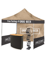 3 piece outdoor booth setup