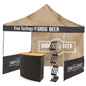 Custom-printed outdoor booth setup 
