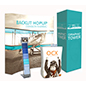 Logo graphics included with 10'w custom trade show display 