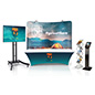 Trade show booth kits with 2 LED spotlights