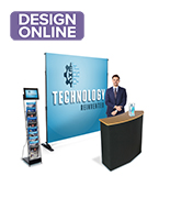 Step and repeat promo booth kit with full color printing