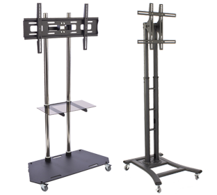 mobile tv stands with wheels
