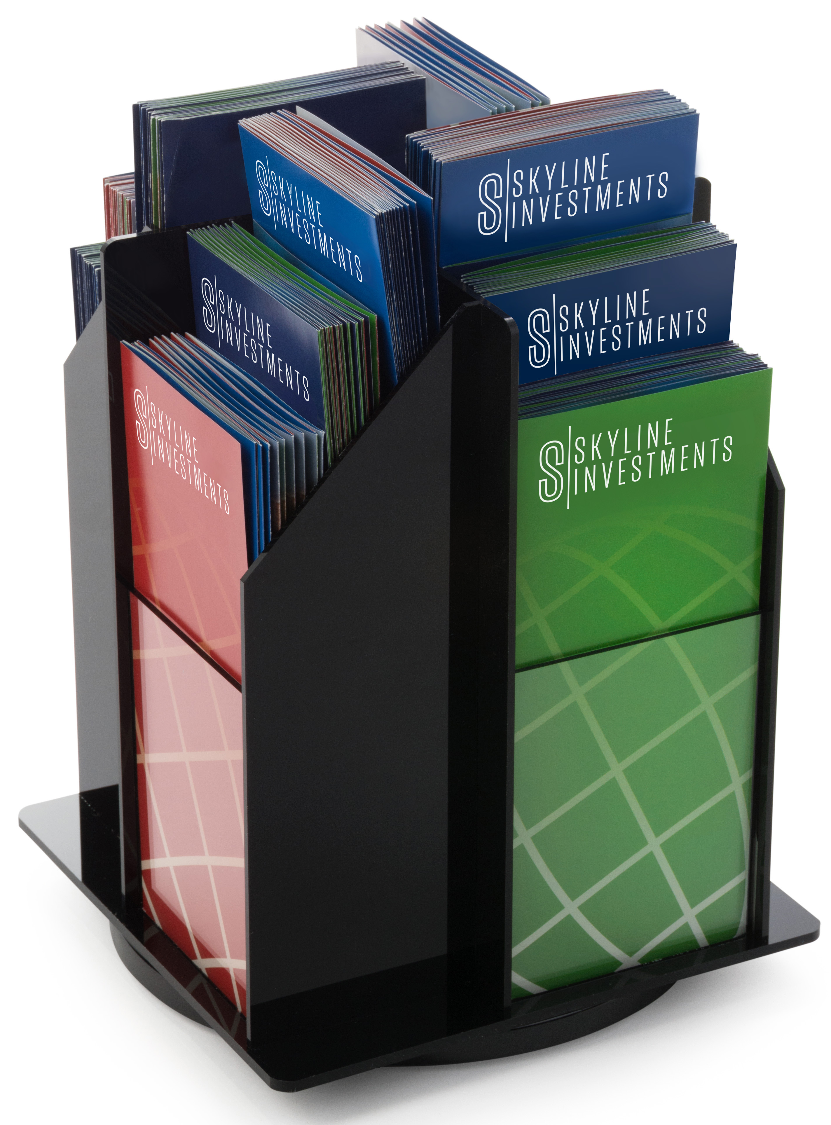 Acrylic Brochure Holder, 4"w, Tabletop - Black - Image 2
