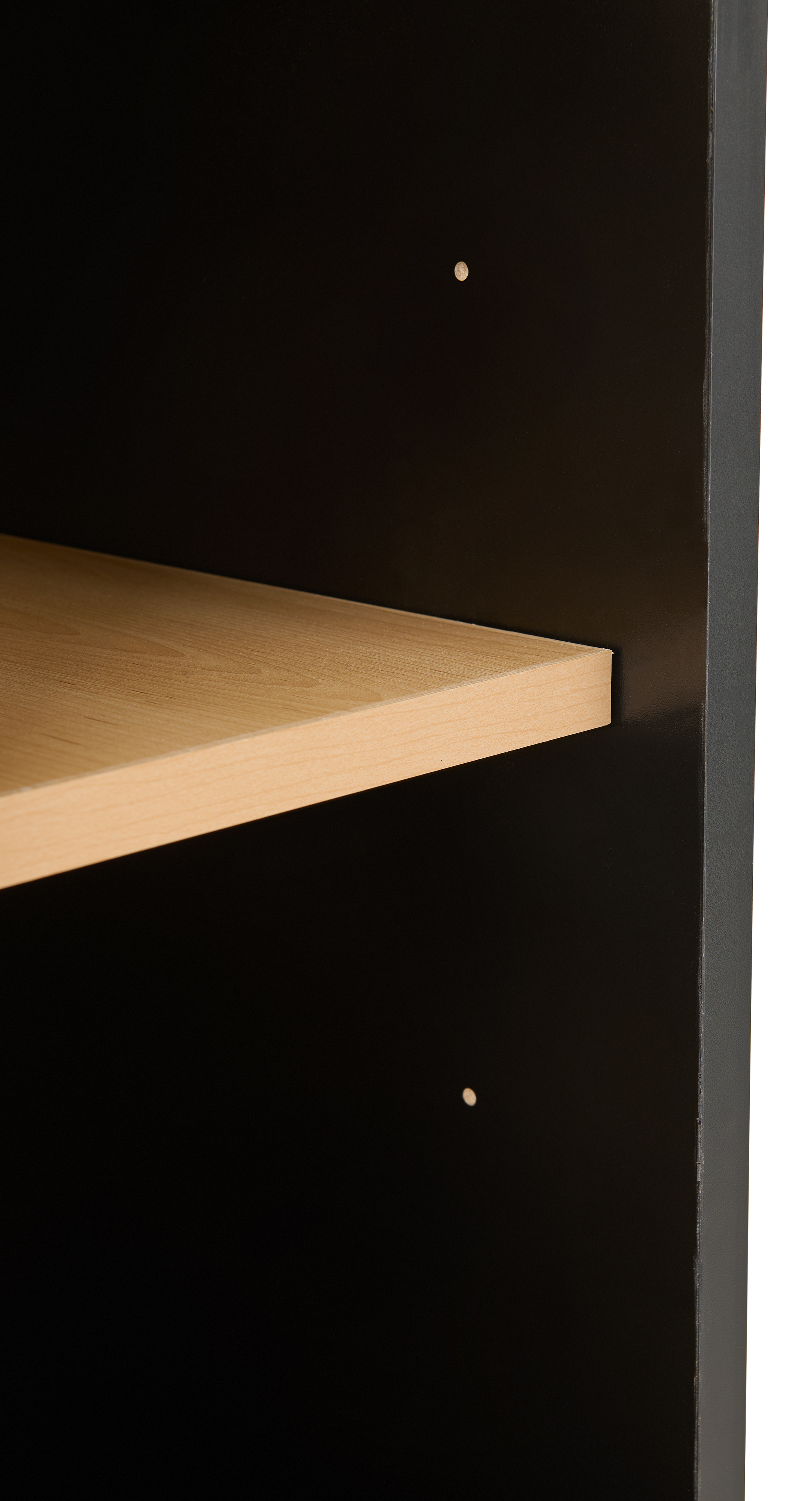 47"w Tempered Glass Showcase, LED Light Strip, Locking Door, Rear Storage - Black - Image 8