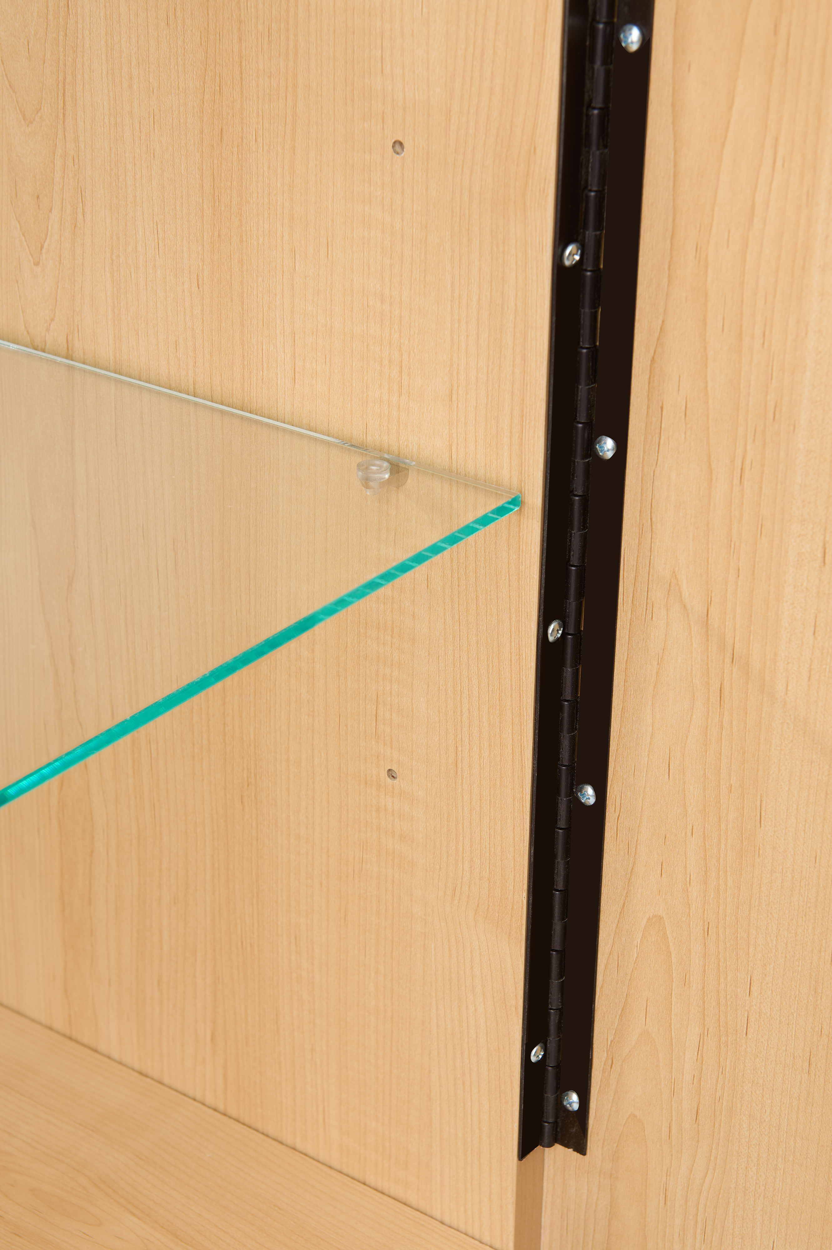47"w Tempered Glass Showcase, LED Light Strip, Locking Door, Rear Storage - Black - Image 9
