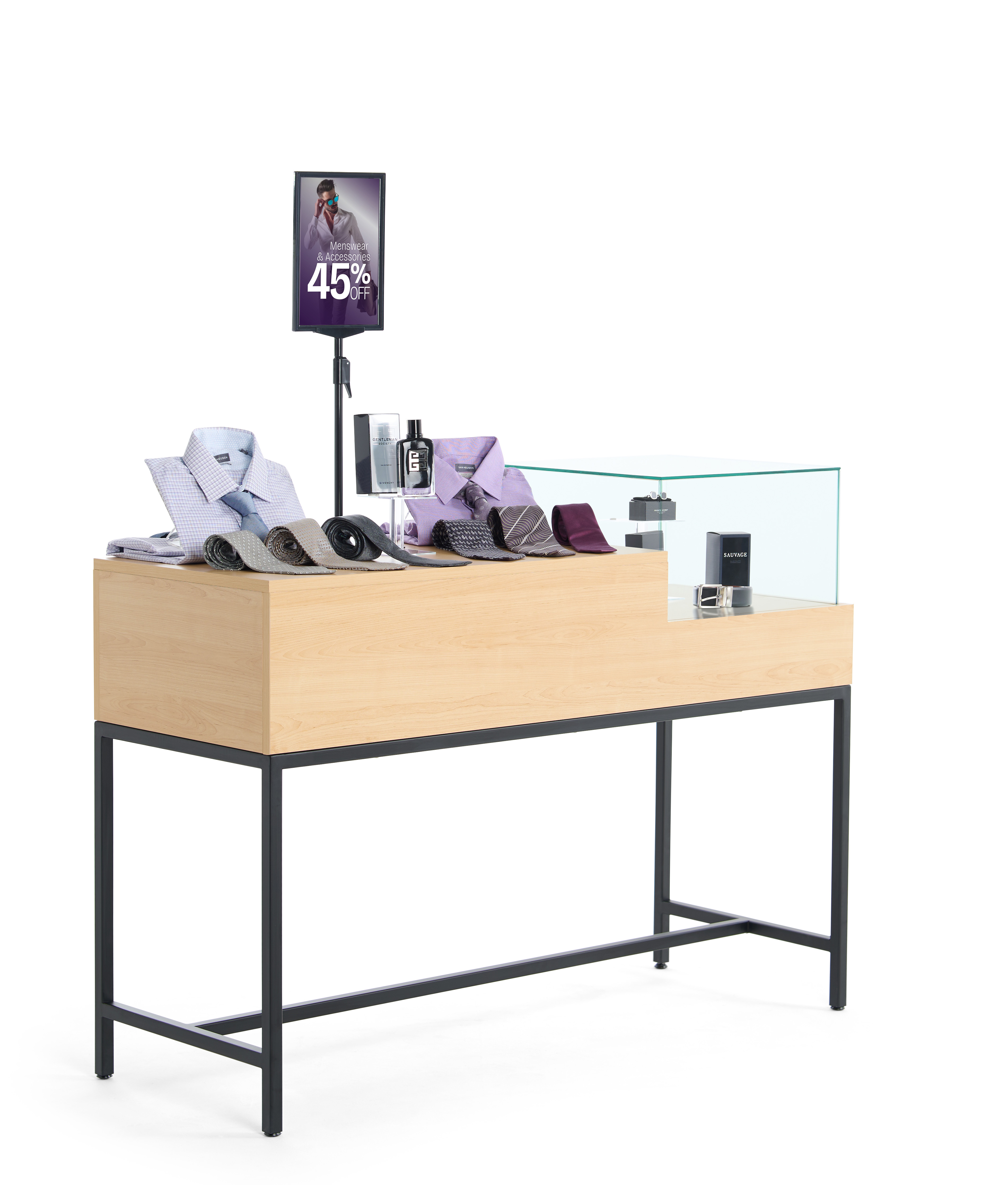 Retail Showcase Display Table | Powder Coated Black Base | Displays2Go