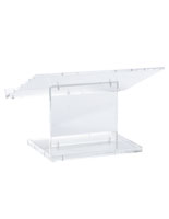 Clear Tabletop Lectern is Ideal for Mobile Business Meetings