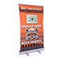 Custom digital banner stand with iPad Pro Pocket