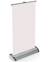 Silver Retractable Tabletop Banner