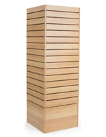 Slatwall Revolving Tower with Maple Finish