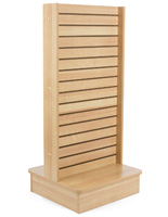 Slatwall Panel Kiosk with Maple Finish