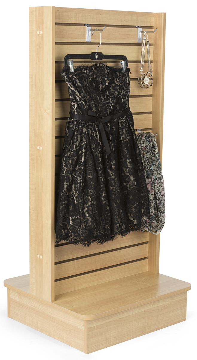 Slatwall Kiosk, I-Shaped, Double Sided - Maple - Image 2