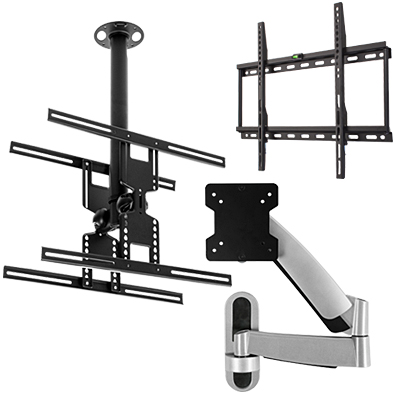 wall and ceiling flat screen mounts