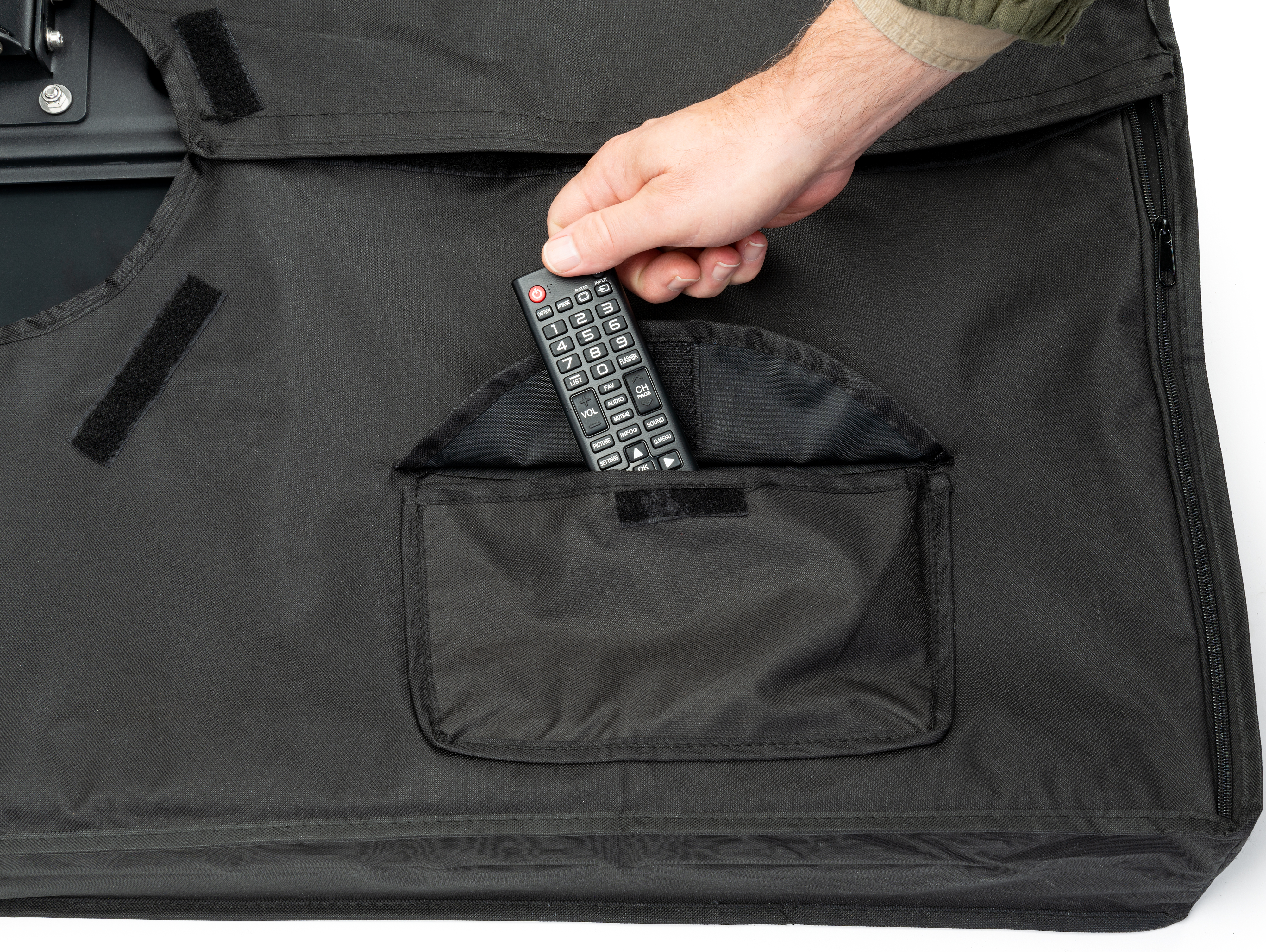 Outdoor TV Cover for 50" - 52" Screens with Water-Resistant Coating - Black - Image 3