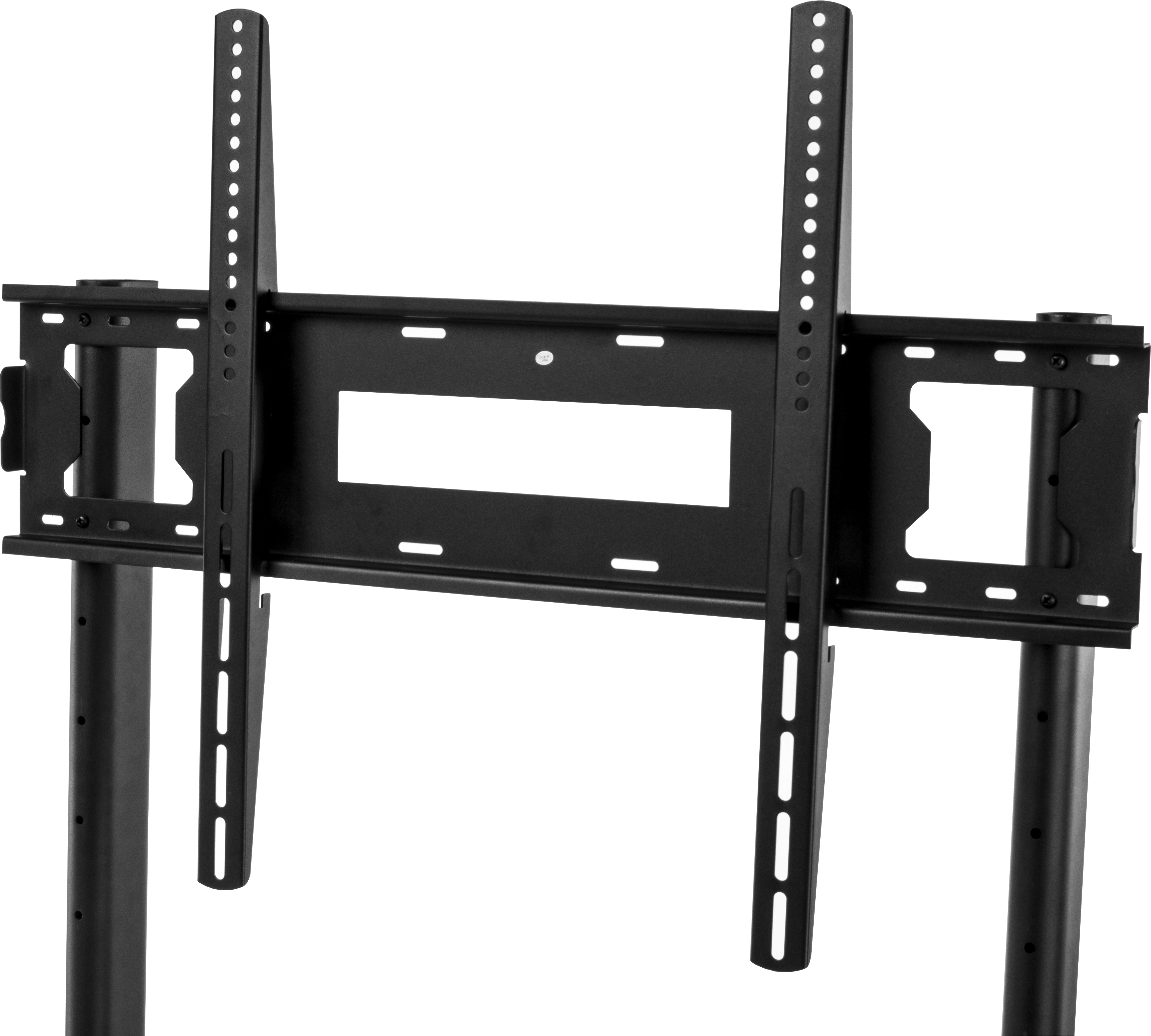 TV Stand with Wheels, Fits Monitors 32-80", with Shelf - Black - Image 3