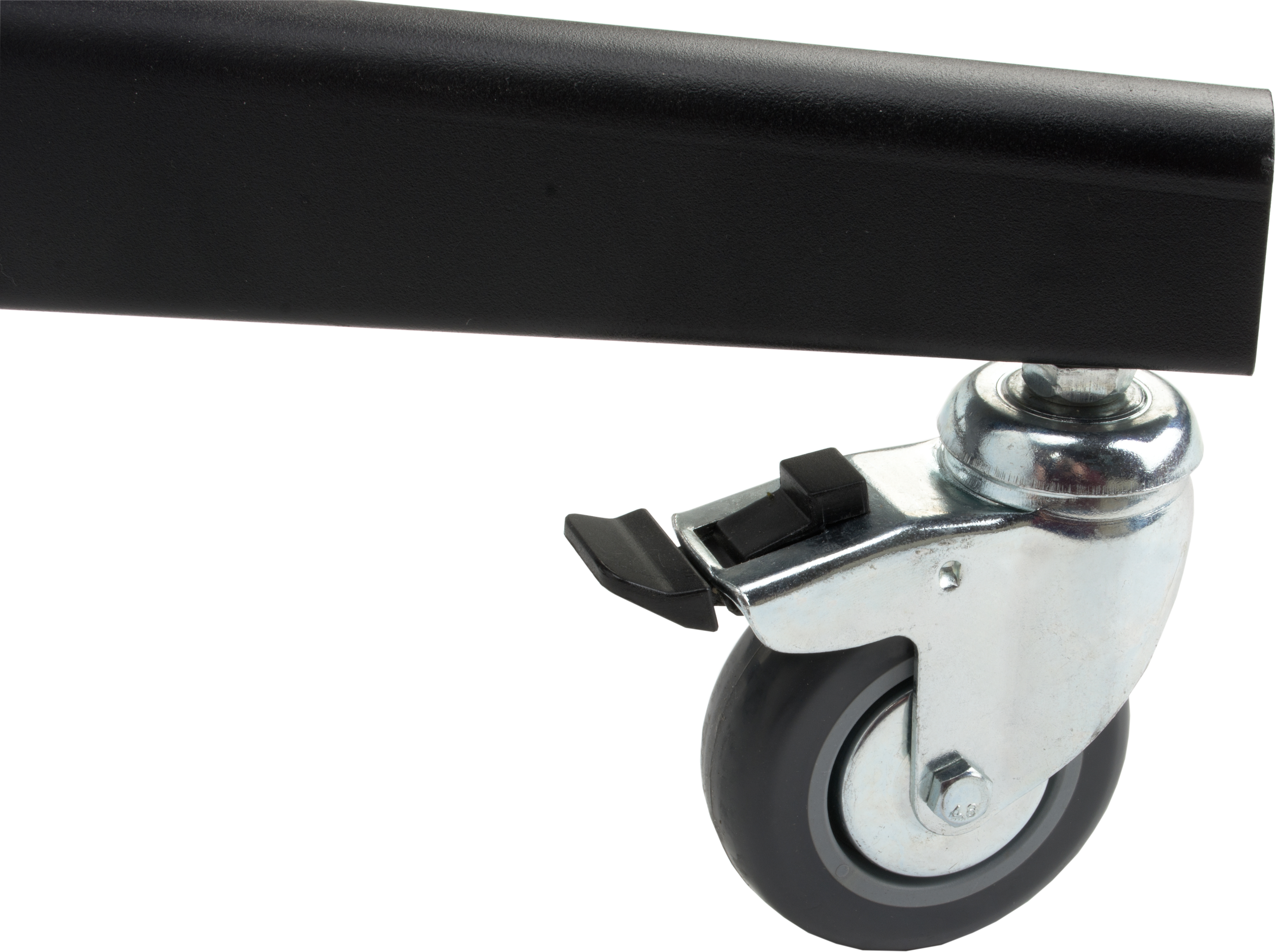 TV Stand with Wheels, Fits Monitors 32-80", with Shelf - Black - Image 4