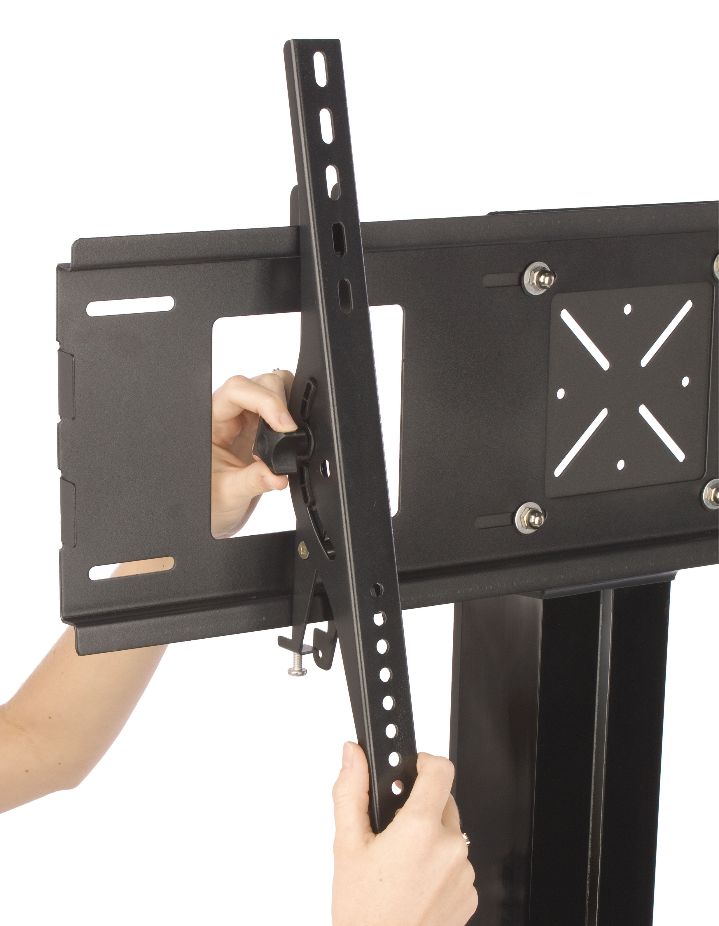 Tv Base Rack LCD TV Stand | Black Flat Panel Rack with Glass Shelf and Base ...