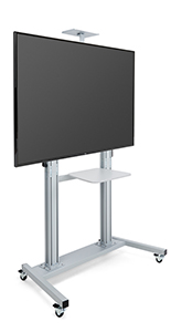 This mobile tv stand has an overall width of 52 inches