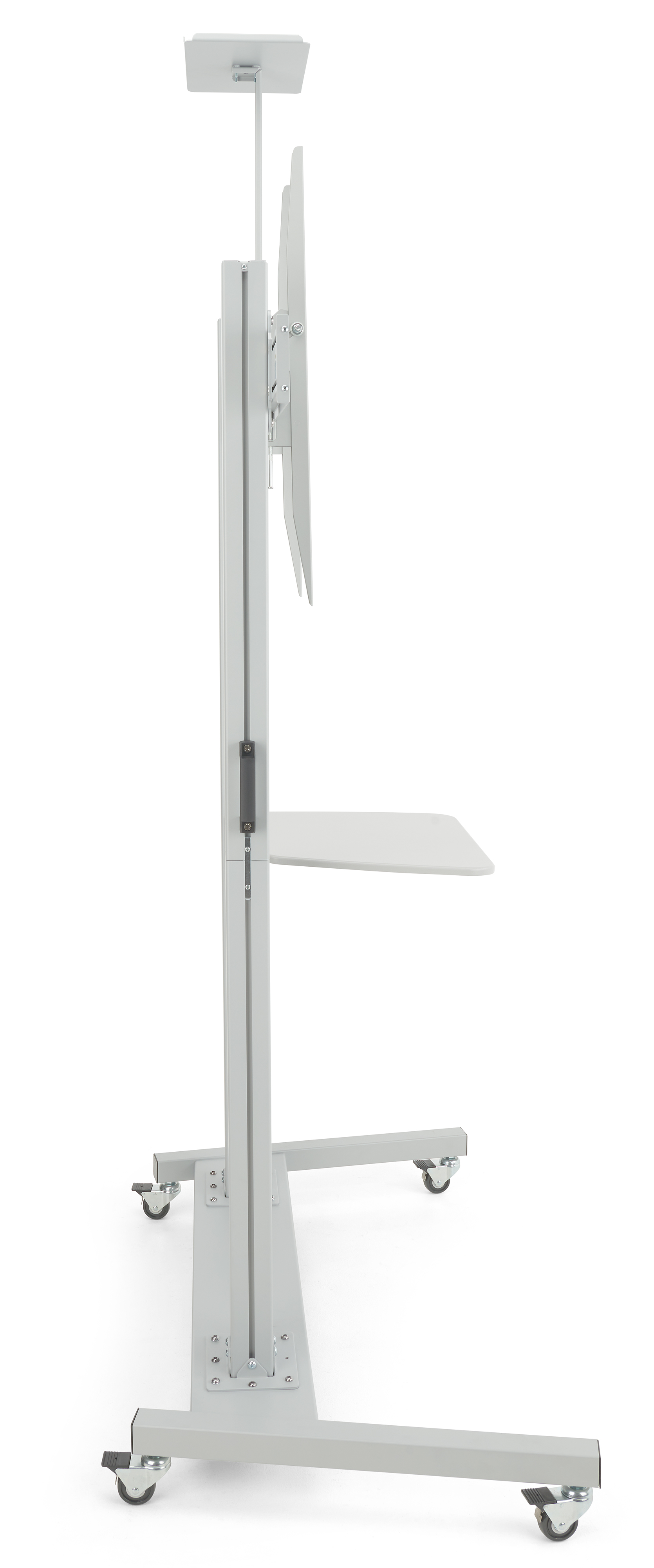 TV Stand w/ 19.6" Shelf, Fits Monitors 60" to 100", Camera Tray & Locking Wheels - Image 4