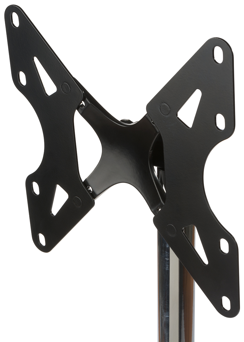 TV Stand for Floor, Tilting & Panning Bracket, Fits Monitors 13”-32” - Black - Image 4
