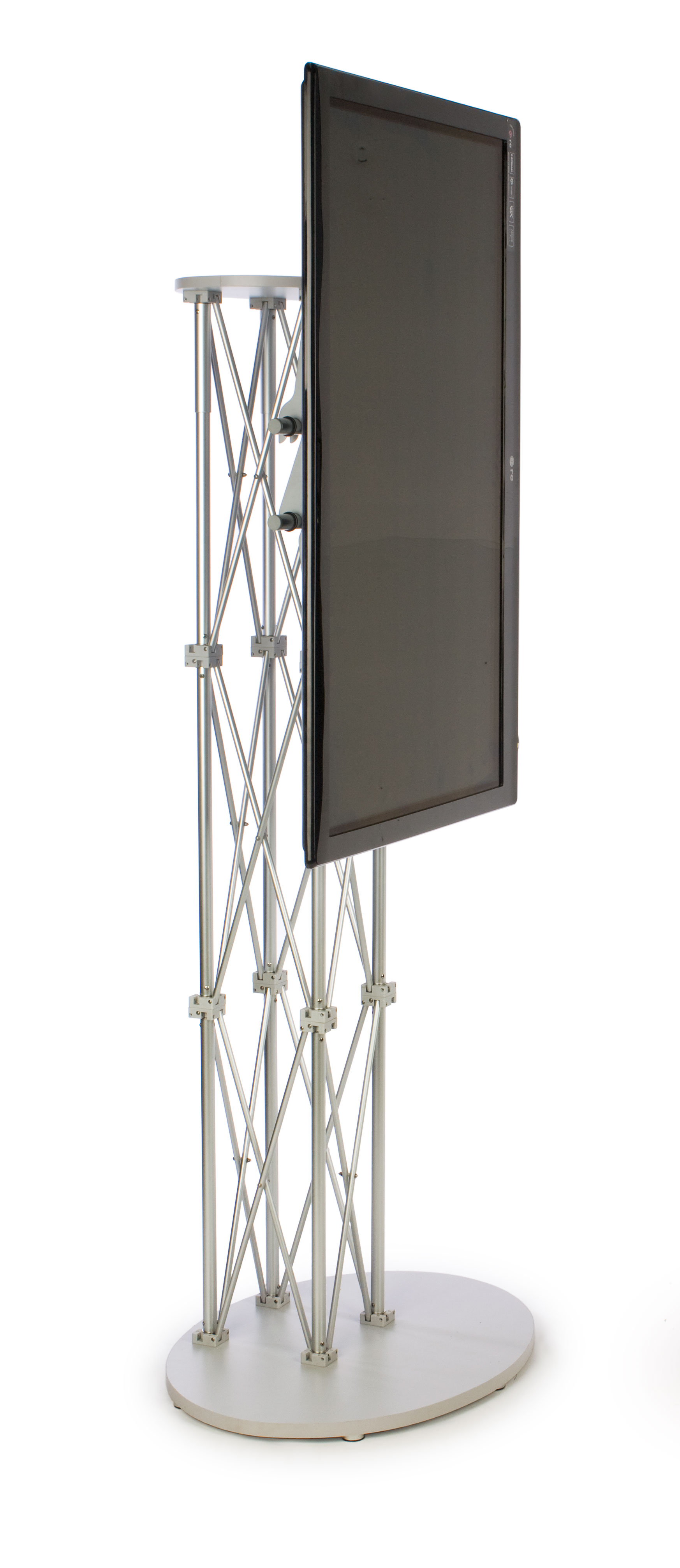 Portable Truss TV Stand Fits Monitors up to 60", Easy Disassembly, Case - Image 3